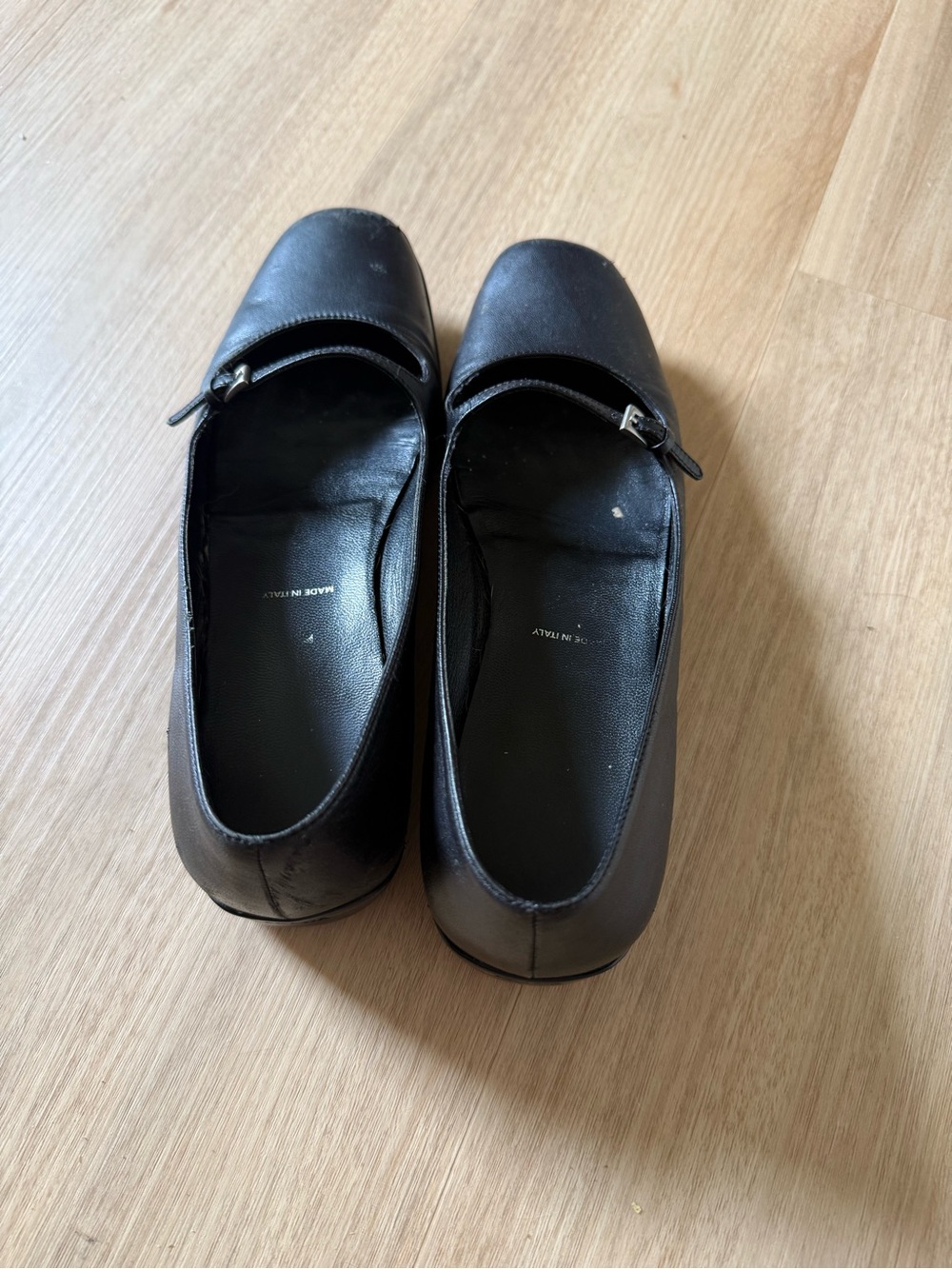 Prada Black Leather Mary Jane Flats for Women - Picture 4 of 5